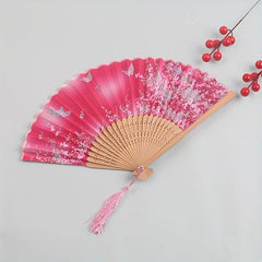 Chinese Style Small Floral Butterfly Pattern Fan Cheongsam Accessories
