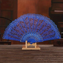 1pc Lace Fan Plastic Stage Prop Chinese Style Fan For Women