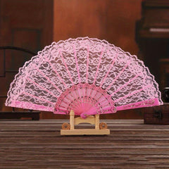 1pc Lace Fan Plastic Stage Prop Chinese Style Fan For Women