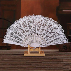 1pc Lace Fan Plastic Stage Prop Chinese Style Fan For Women