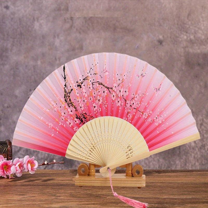 Classic Bamboo Dance Fan Ancient Craft Style