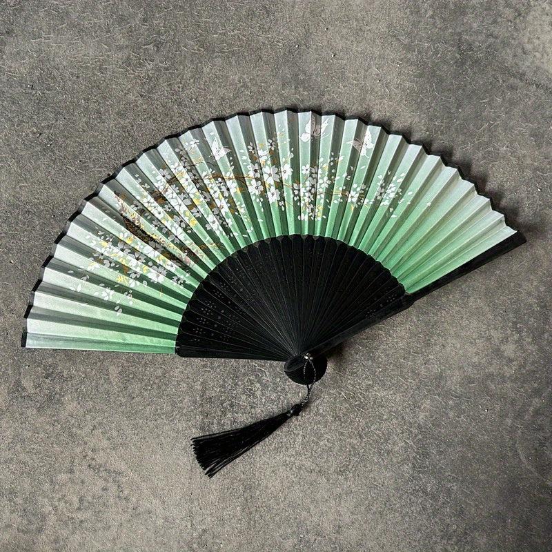 Classic Bamboo Dance Fan Ancient Craft Style