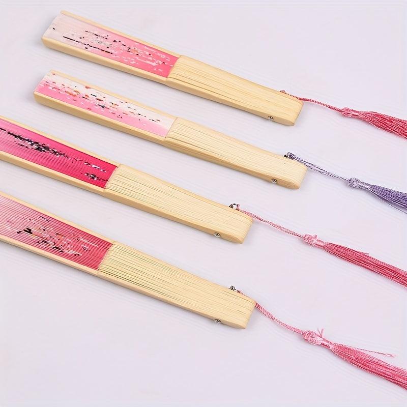 Classic Bamboo Dance Fan Ancient Craft Style