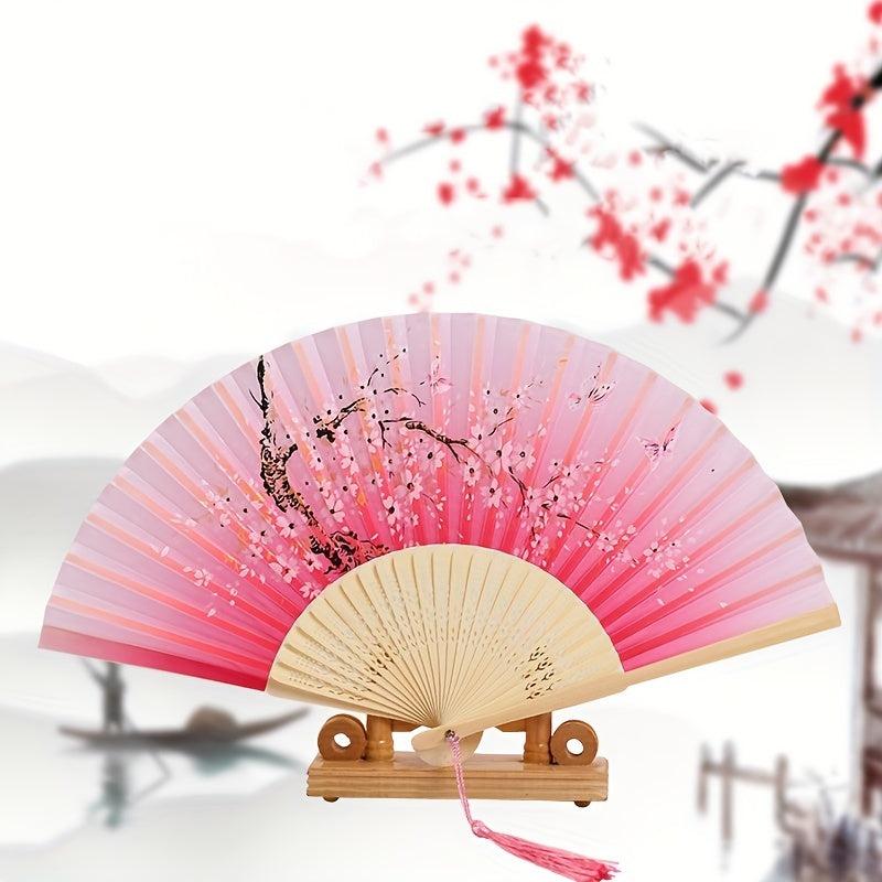 Classic Bamboo Dance Fan Ancient Craft Style