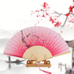 Classic Bamboo Dance Fan Ancient Craft Style