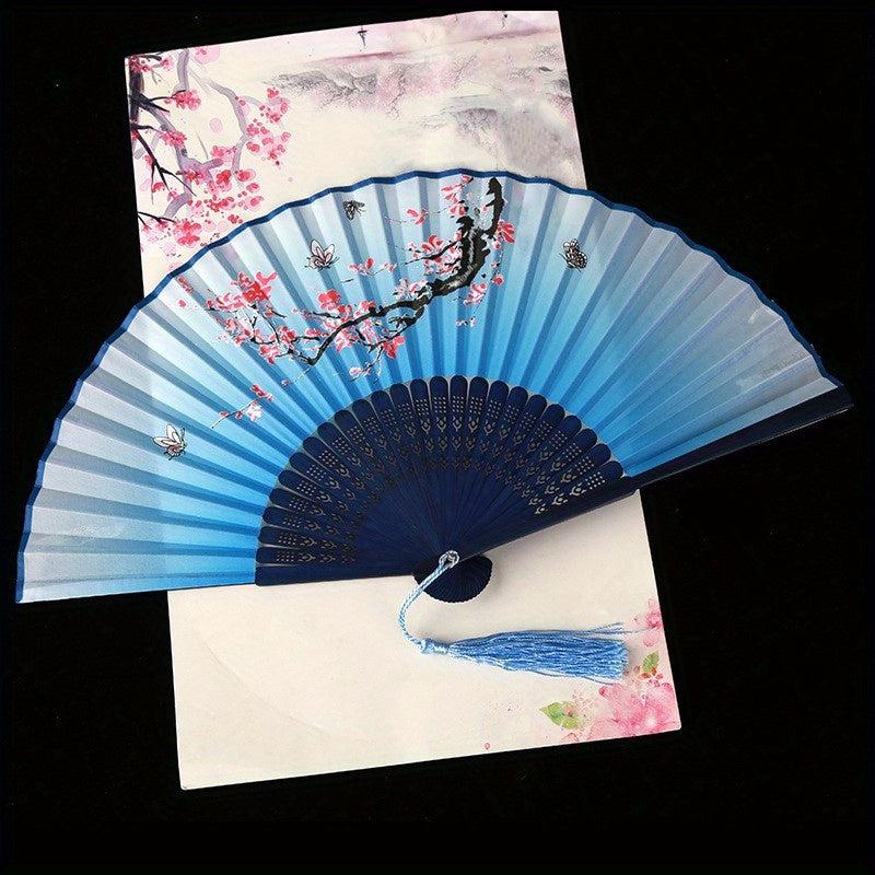 Classic Bamboo Dance Fan Ancient Craft Style