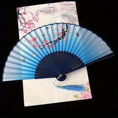 Classic Bamboo Dance Fan Ancient Craft Style