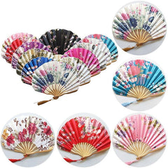 Chinese Silk Classical Hanfu Fan Tassel Elegent Female Fan Home Decoration Fan