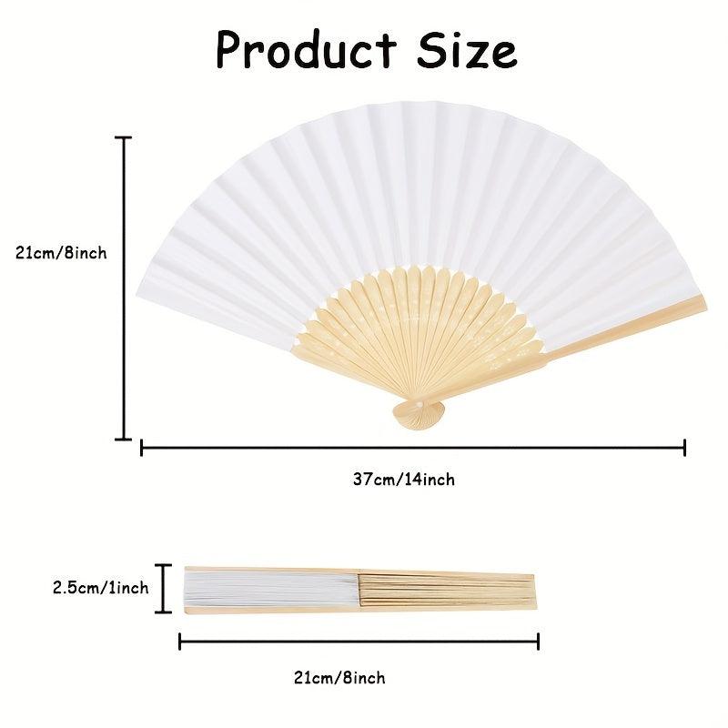 Foldable Paper Fan Portable Chinese Bamboo Fans for Wedding Guest