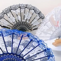 Lace Folding Fan Dance Fan Chinese Style Wedding Fan Clothing Accessory