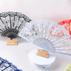 Lace Folding Fan Dance Fan Chinese Style Wedding Fan Clothing Accessory