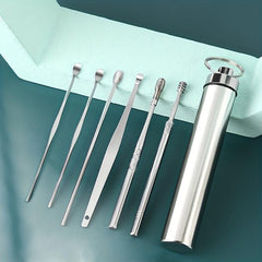 7pcs Ear Wax Removal Kit Spoon Spiral Spring Ear Pick Tools