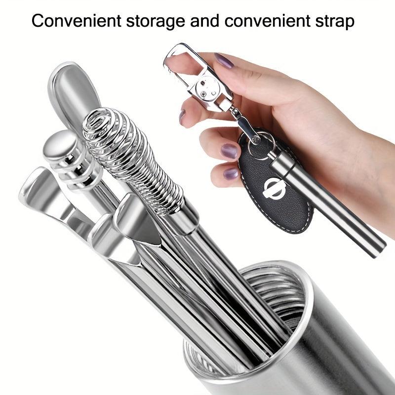 7pcs Ear Wax Removal Kit Spoon Spiral Spring Ear Pick Tools
