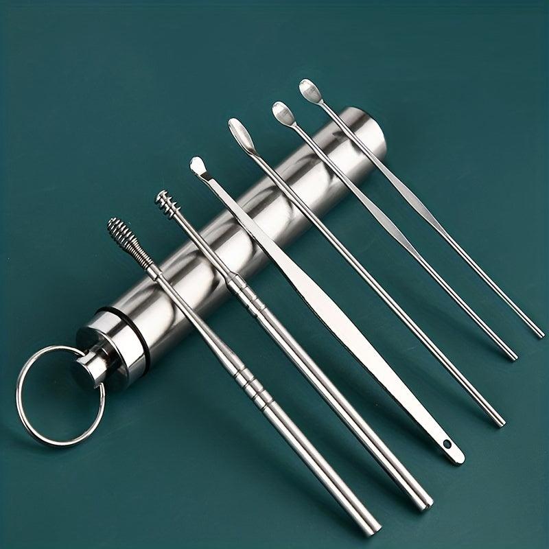 7pcs Ear Wax Removal Kit Spoon Spiral Spring Ear Pick Tools