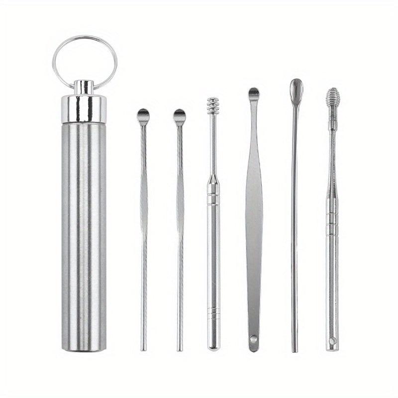 7pcs Ear Wax Removal Kit Spoon Spiral Spring Ear Pick Tools