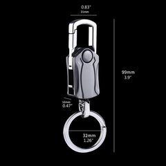 Men's Rotatable Stainless Steel Key Ring Keychain