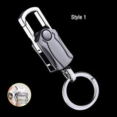 Men's Rotatable Stainless Steel Key Ring Keychain