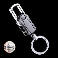 Men's Rotatable Stainless Steel Key Ring Keychain