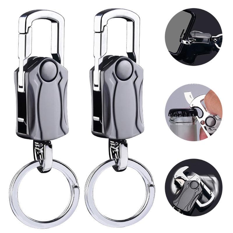 Men's Rotatable Stainless Steel Key Ring Keychain