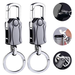 Men's Rotatable Stainless Steel Key Ring Keychain