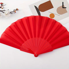Solid Foldable Fan Vintage Cloth Handheld Fan For Party
