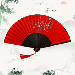 Chinese Style Paper Folding Fan Floral Printed Fan for Women