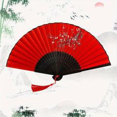 Chinese Style Paper Folding Fan Floral Printed Fan for Women