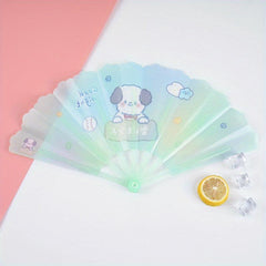 Cartoon Folding Small Fan Mini Portable Plastic Fan Handheld Fan for Children
