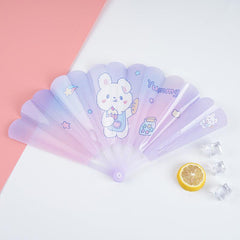 Cartoon Folding Small Fan Mini Portable Plastic Fan Handheld Fan for Children