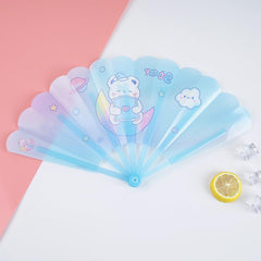 Cartoon Folding Small Fan Mini Portable Plastic Fan Handheld Fan for Children