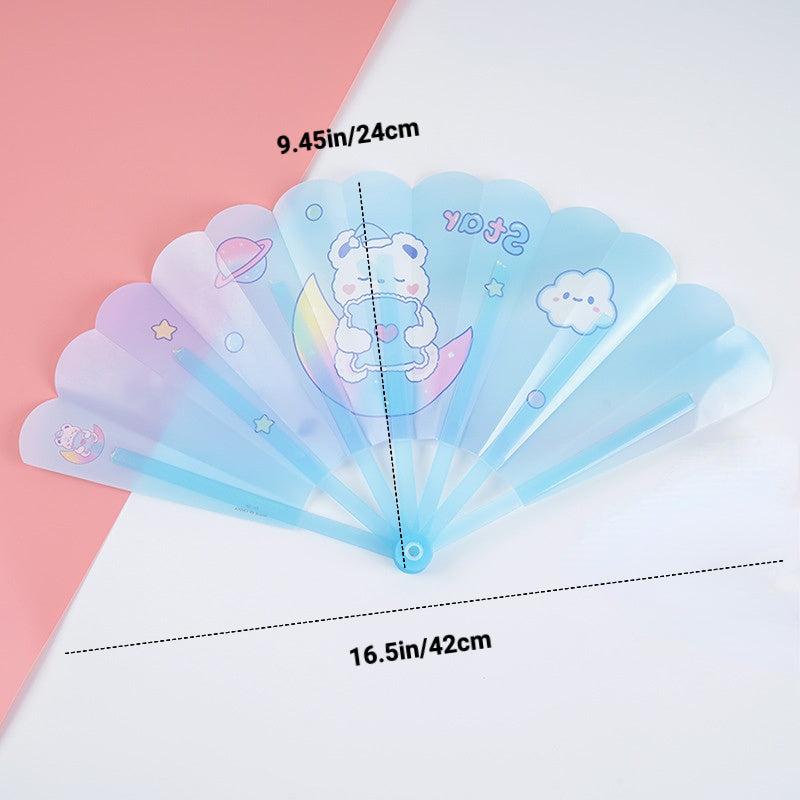 Cartoon Folding Small Fan Mini Portable Plastic Fan Handheld Fan for Children