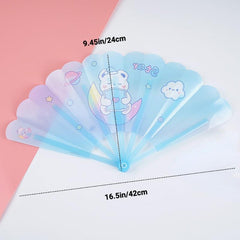 Cartoon Folding Small Fan Mini Portable Plastic Fan Handheld Fan for Children