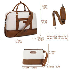 Large Capacity Carry on Tote with Shoe Compartment Lightweight Luggage