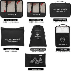 7pcs Travel Storage Organizer Luggage Storage Bag Foldable Laundry Bag