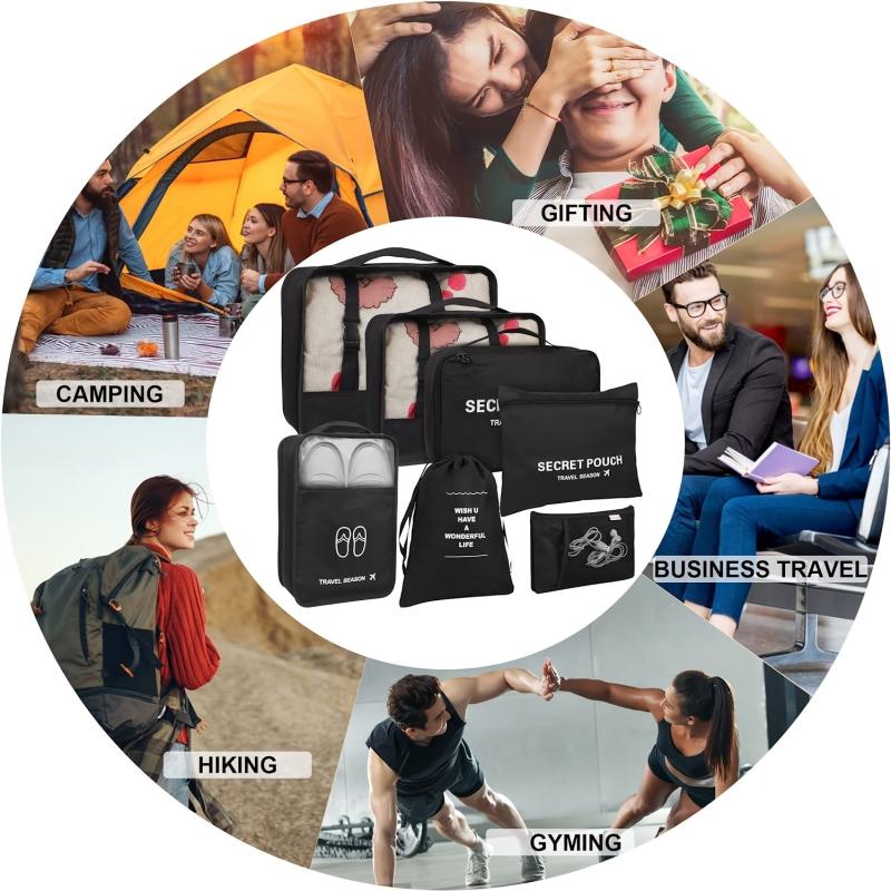7pcs Travel Storage Organizer Luggage Storage Bag Foldable Laundry Bag