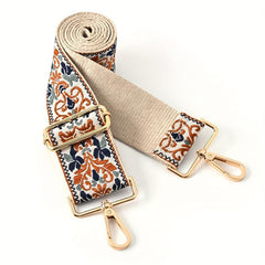 Embroidered Wide Shoulder Strap Replacement Handbag Strap