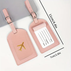1pc Travel Luggage Boarding Tag PU Leather Airplane Luggage Tag