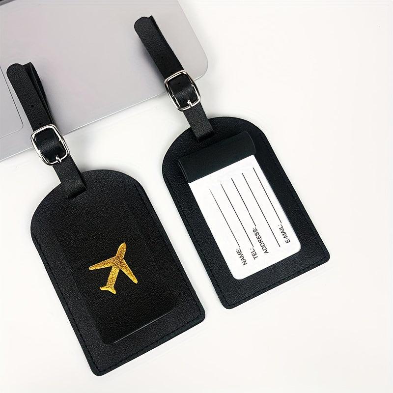 1pc Travel Luggage Boarding Tag PU Leather Airplane Luggage Tag