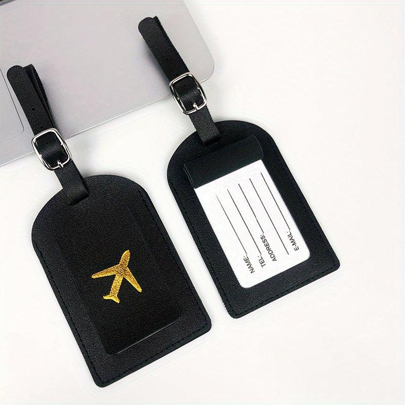1pc Travel Luggage Boarding Tag PU Leather Airplane Luggage Tag
