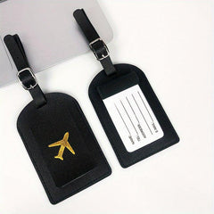 1pc Travel Luggage Boarding Tag PU Leather Airplane Luggage Tag