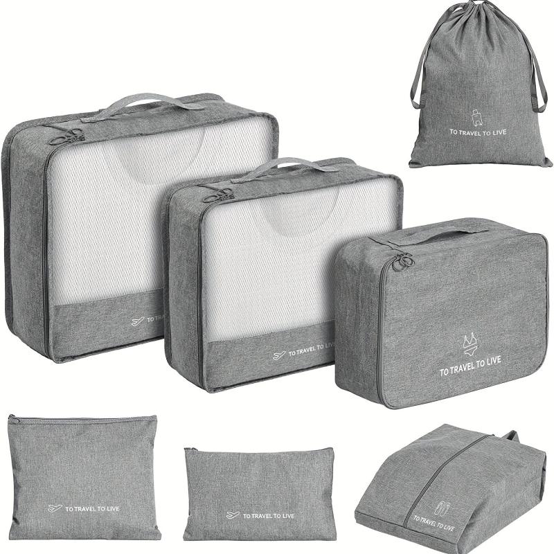 7-Pcs Travel Storage Luggage Bags Sets Lightweight Versatile Bags