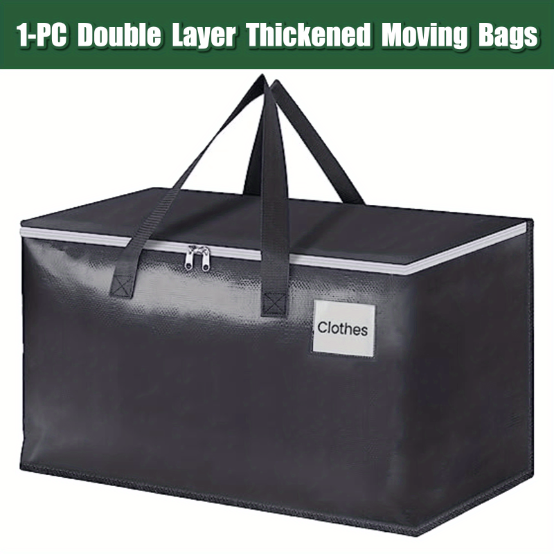 Heavy Duty Mobile Storage Bag with Zipper & Handle, 93L Capacity
