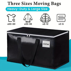 Heavy Duty Mobile Storage Bag with Zipper & Handle, 93L Capacity
