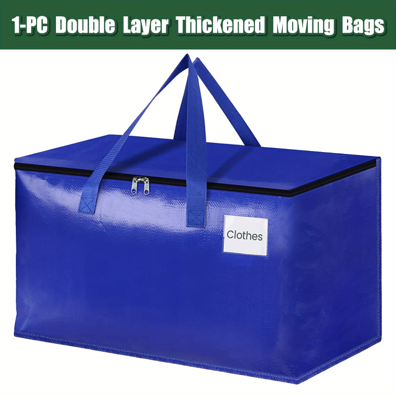 Heavy Duty Mobile Storage Bag with Zipper & Handle, 93L Capacity