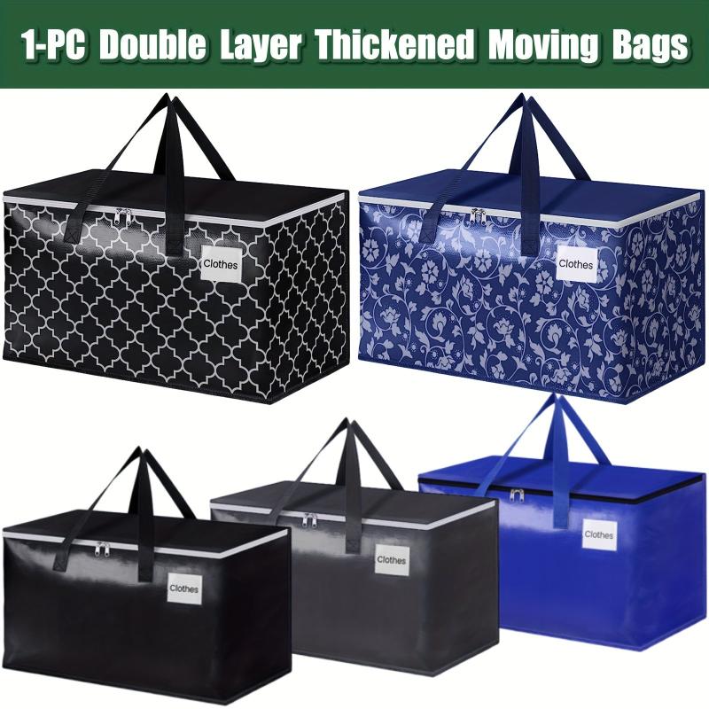 Heavy Duty Mobile Storage Bag with Zipper & Handle, 93L Capacity