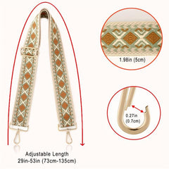 Embroidered Tote Bag Shoulder Strap - Adjustable Wide Hand Strap