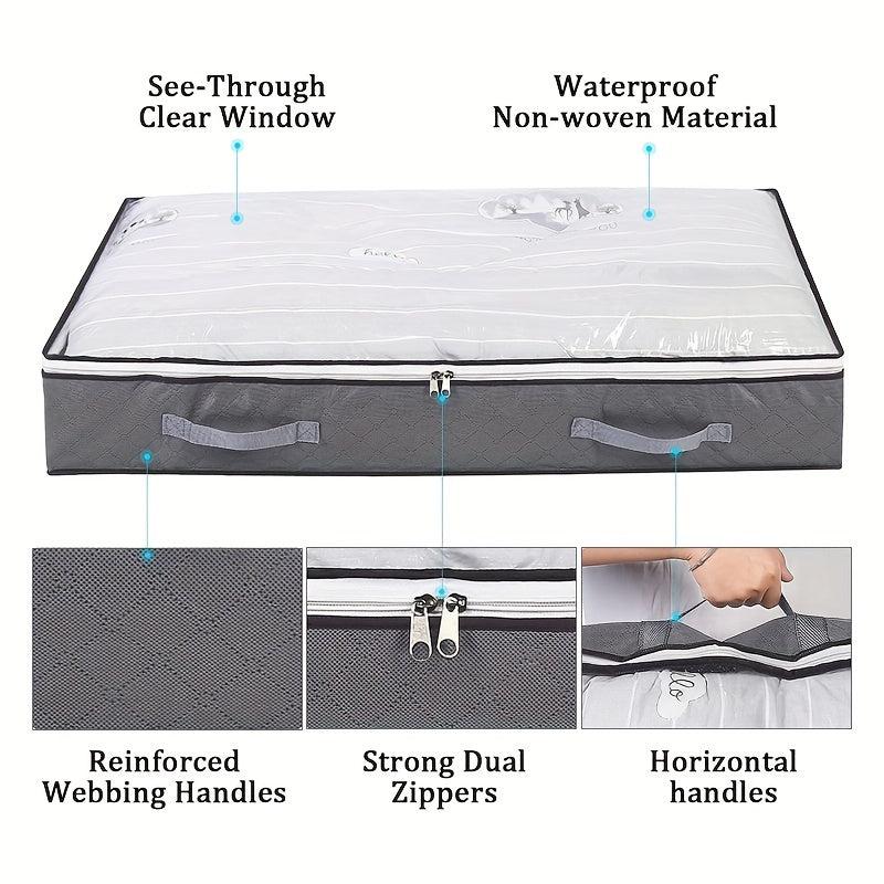 Under Bed Quilt Storage Bag Foldable Organize Clothes