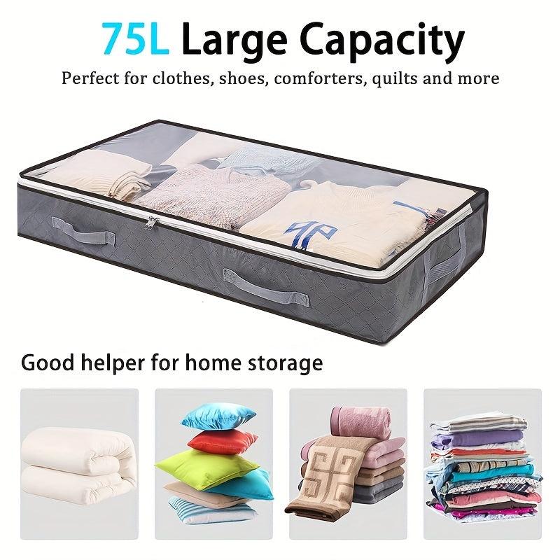 Under Bed Quilt Storage Bag Foldable Organize Clothes