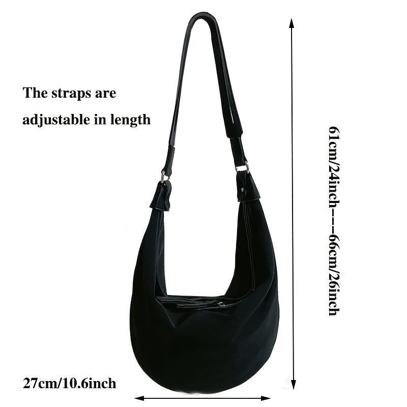 Casual Crossbody Bag Zipper Hobo Bag for Women