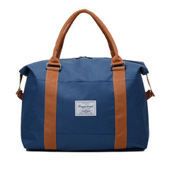 Colorblock Duffle Bag with Large Capacity and Zipper Closure